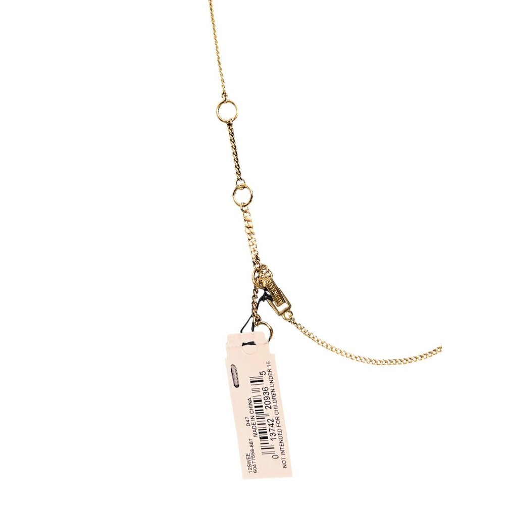 Givenchy Gold Tone With Red And Clear Crystals Statement Necklace (6299) - Picture 4 of 7